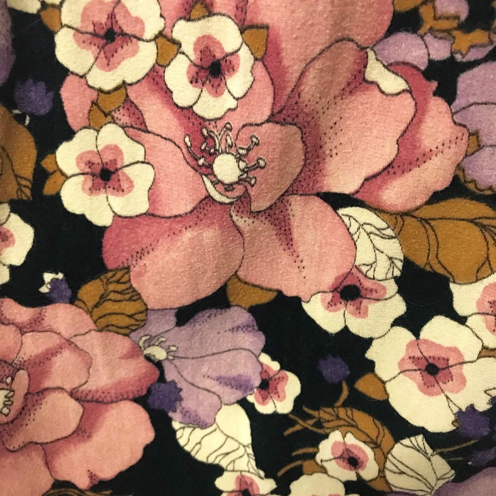 VTG Dark Floral Form Fitting Maxi Dress - Picture 4 of 8